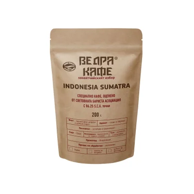 Ведра Специално Кафе на Зърна INDONESIA SUMATRA 86.25 S.C.A.